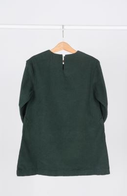 پیراهن مخمل کبریتی آستین بلند