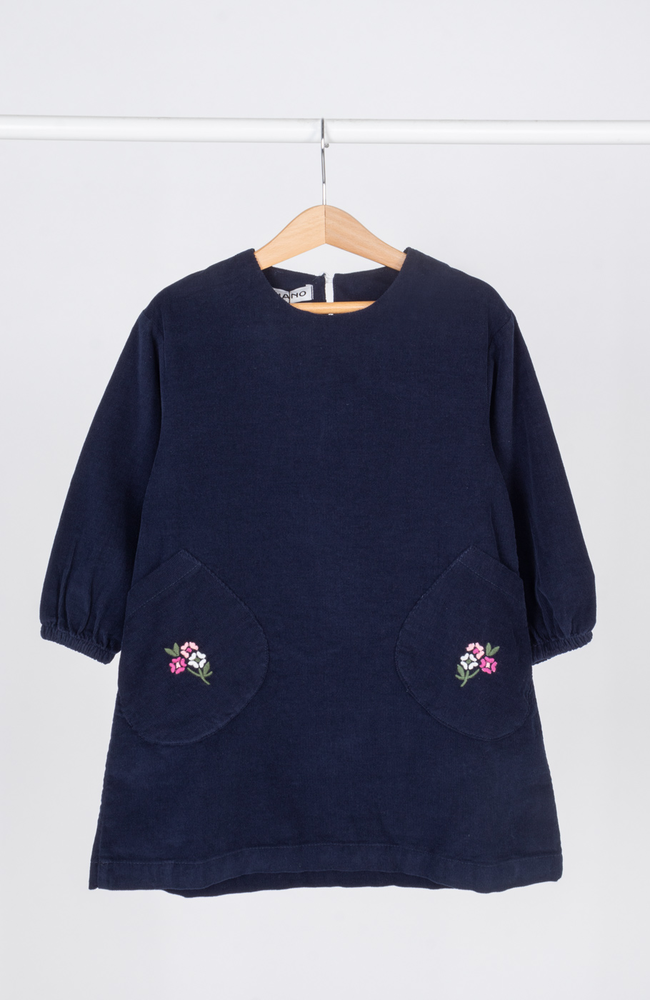 پیراهن مخمل کبریتی آستین بلند