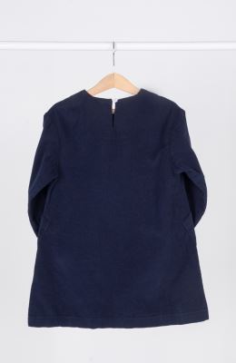 پیراهن مخمل کبریتی آستین بلند