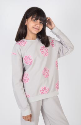 بلوز یکرو پنبه کبریتی آستین افتاده(ست با کد 10706)