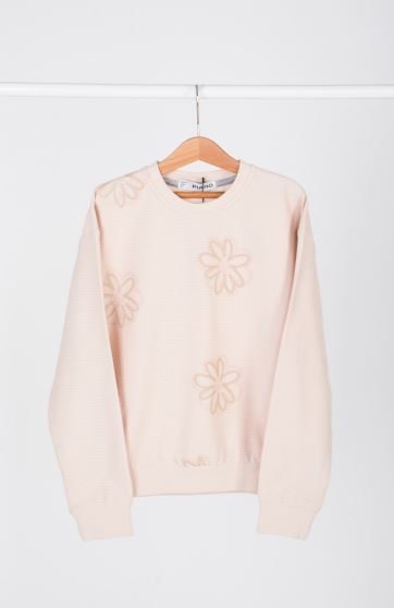 بلوز یکرو پنبه کبریتی آستین افتاده(ست با کد 10706)