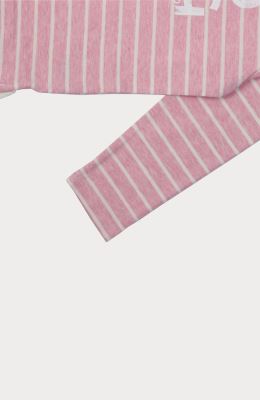 بلوز یکرو لایکرا ملانژ رنگی راه راه