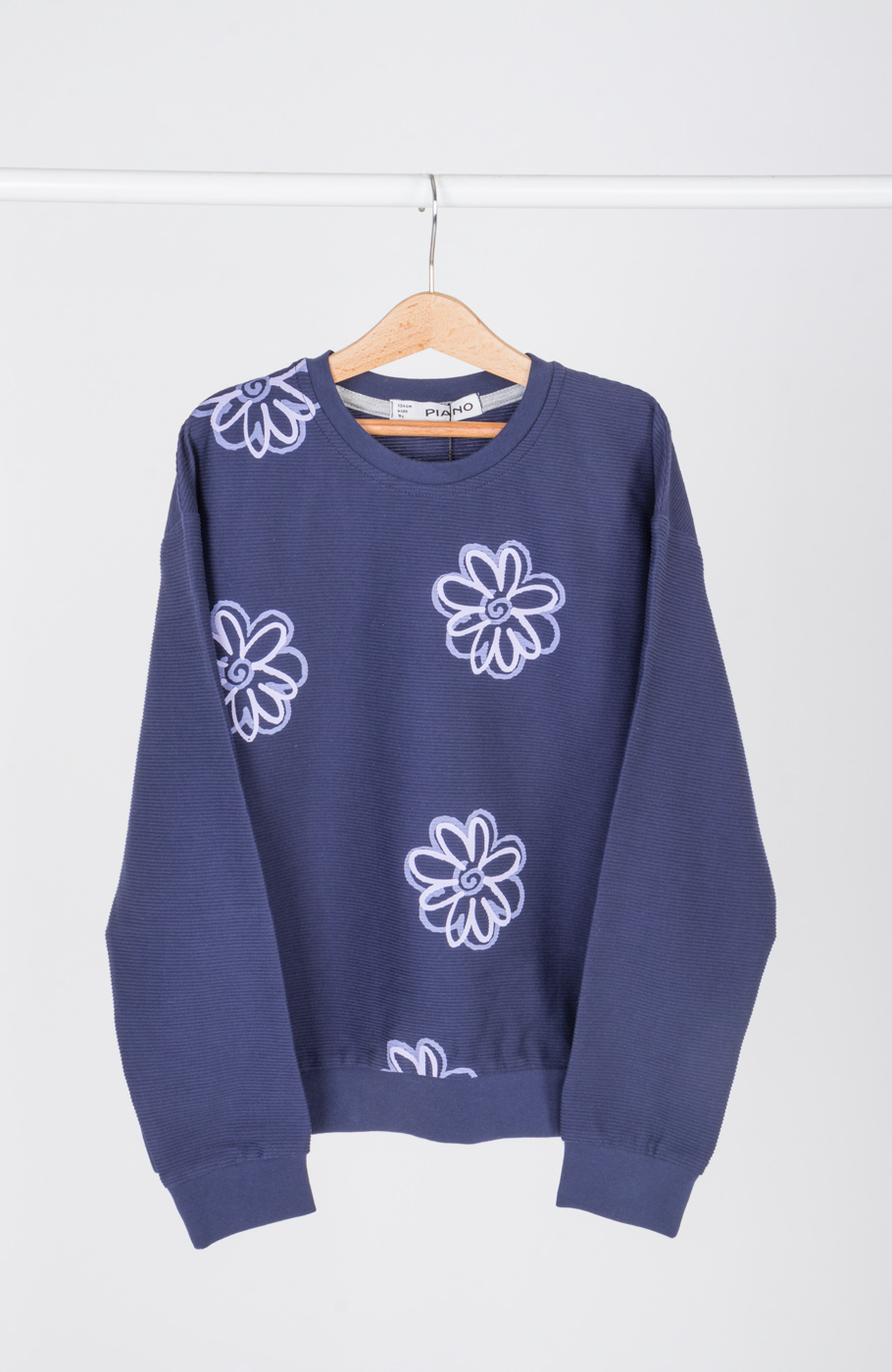 بلوز یکرو پنبه کبریتی آستین افتاده(ست با کد 10706)