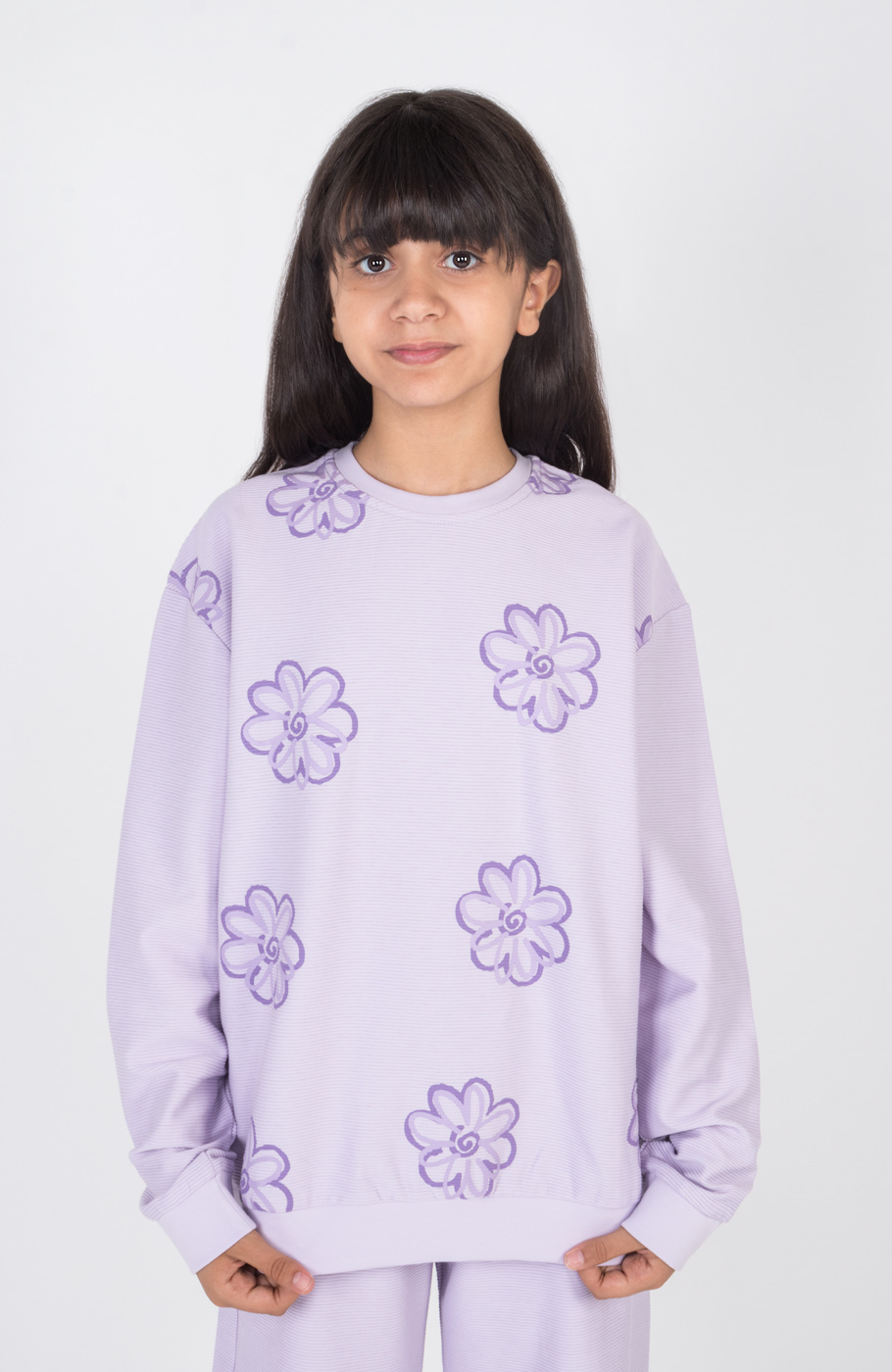 بلوز یکرو پنبه کبریتی آستین افتاده(ست با کد 10706)