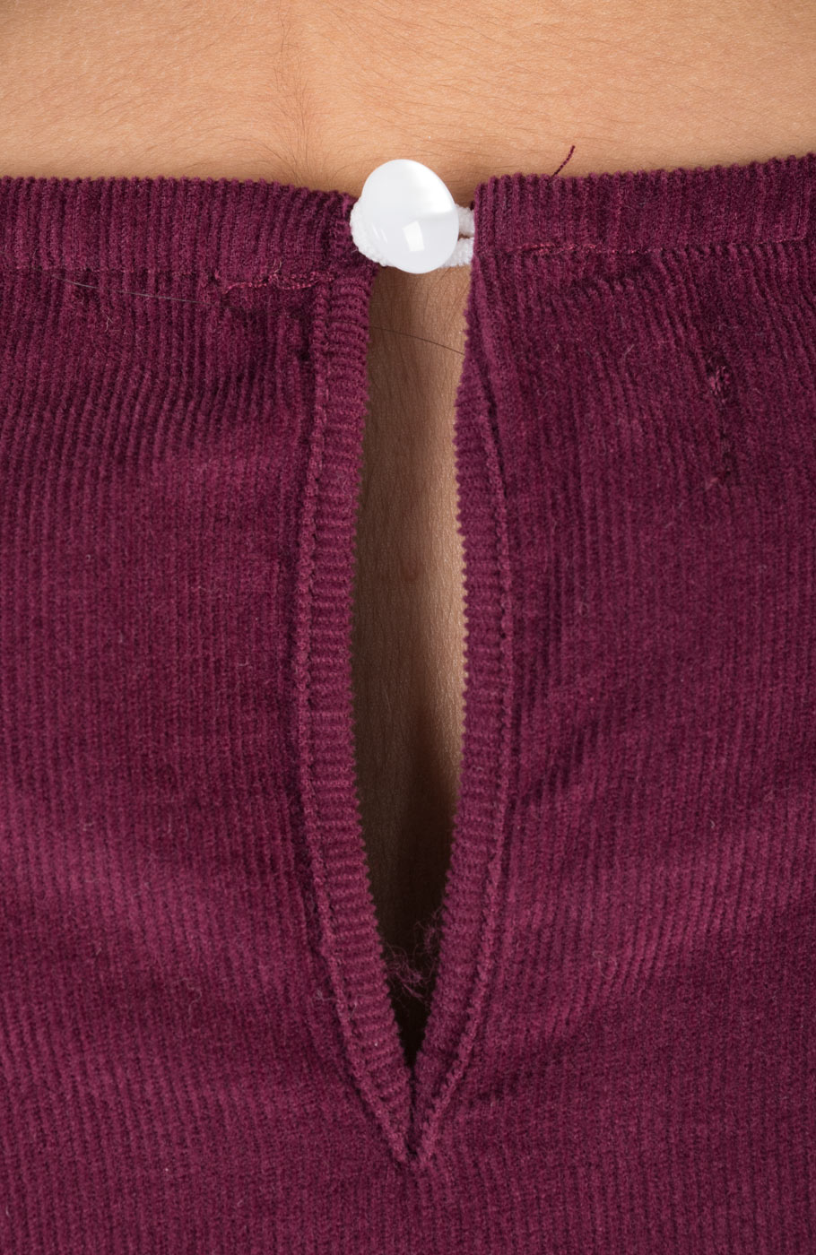 بلوز مخمل کبریتی آستین بلند