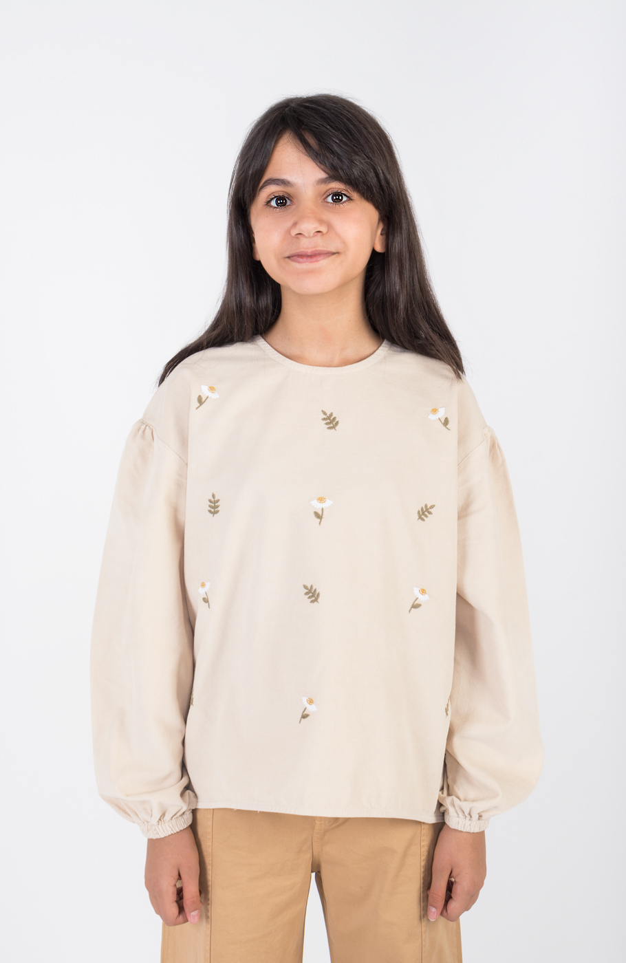 بلوز مخمل کبریتی آستین بلند