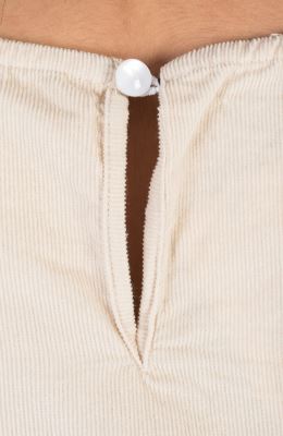 بلوز مخمل کبریتی آستین بلند