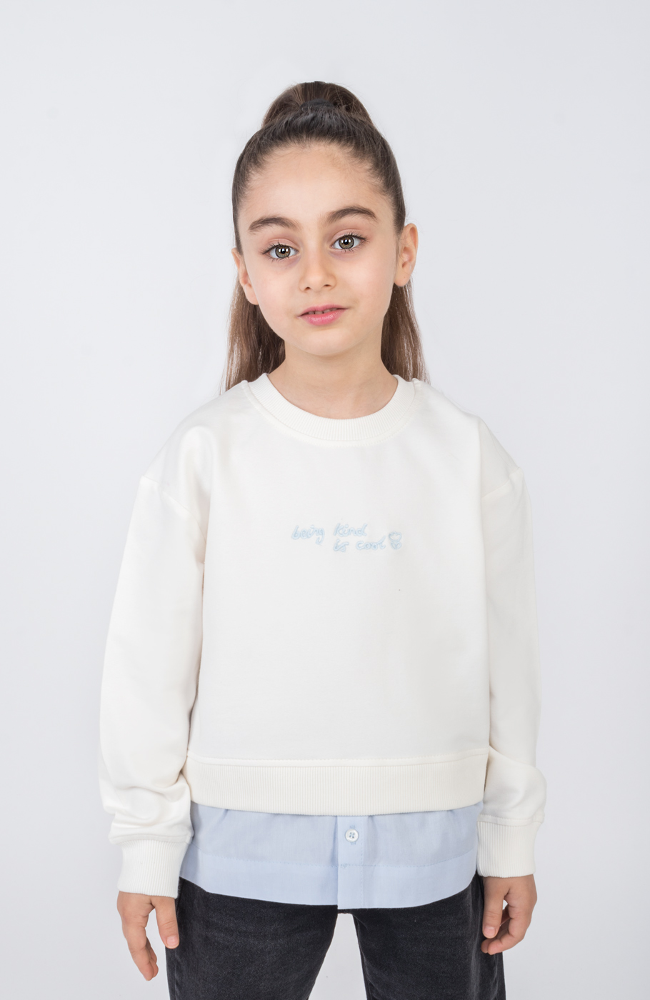 تیشرت آستین بلند دورس لایکرا و آکسفورد