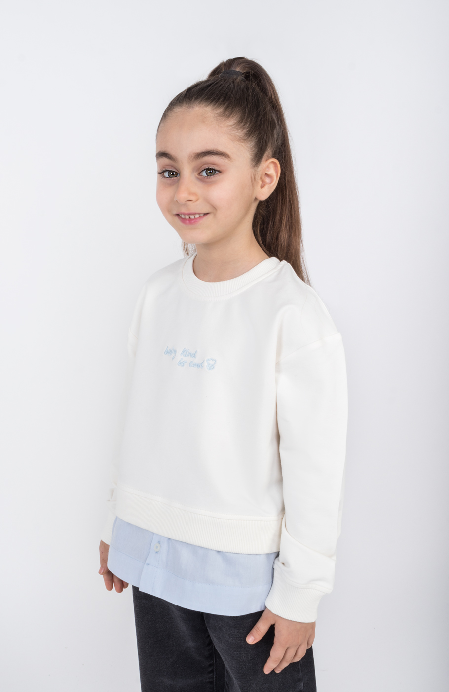 تیشرت آستین بلند دورس لایکرا و آکسفورد