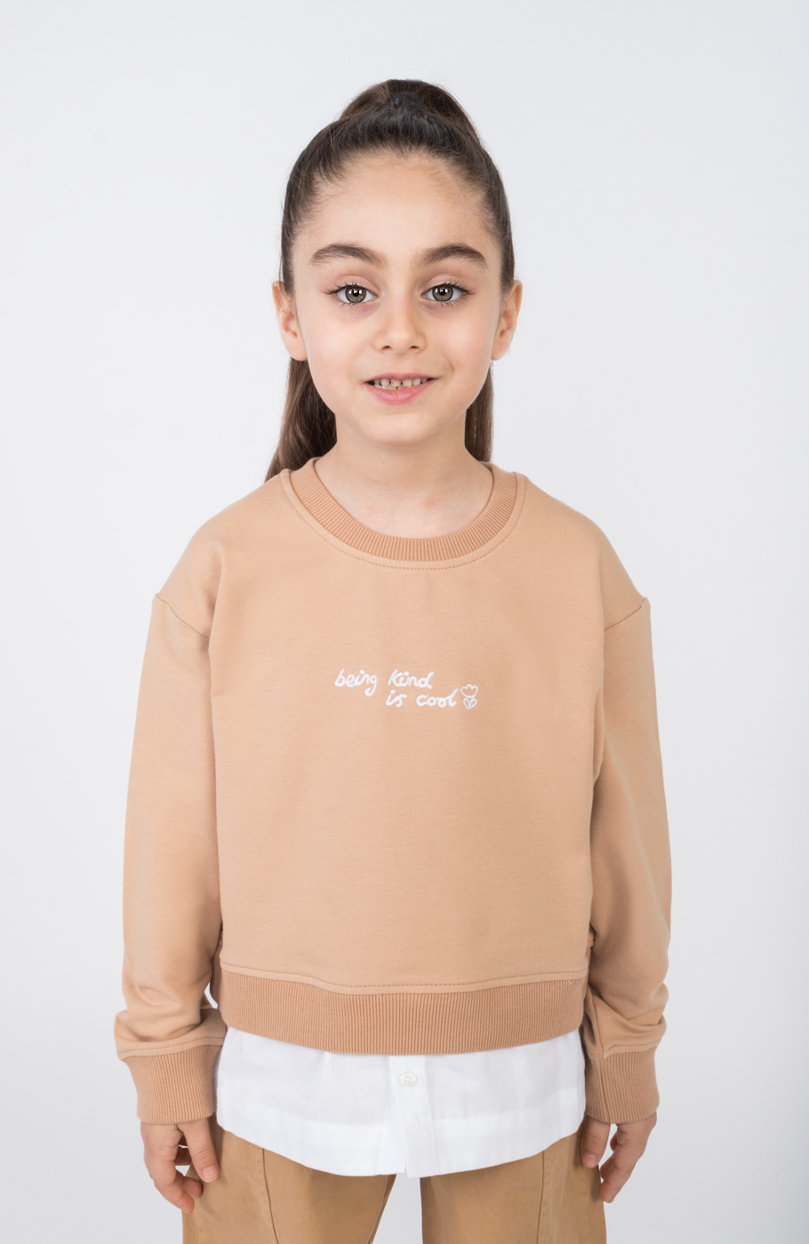 تیشرت آستین بلند دورس لایکرا و آکسفورد