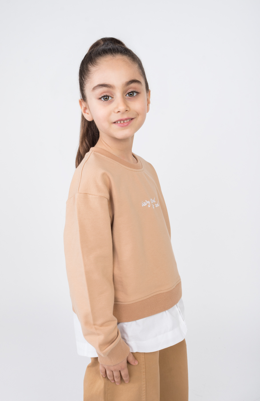 تیشرت آستین بلند دورس لایکرا و آکسفورد