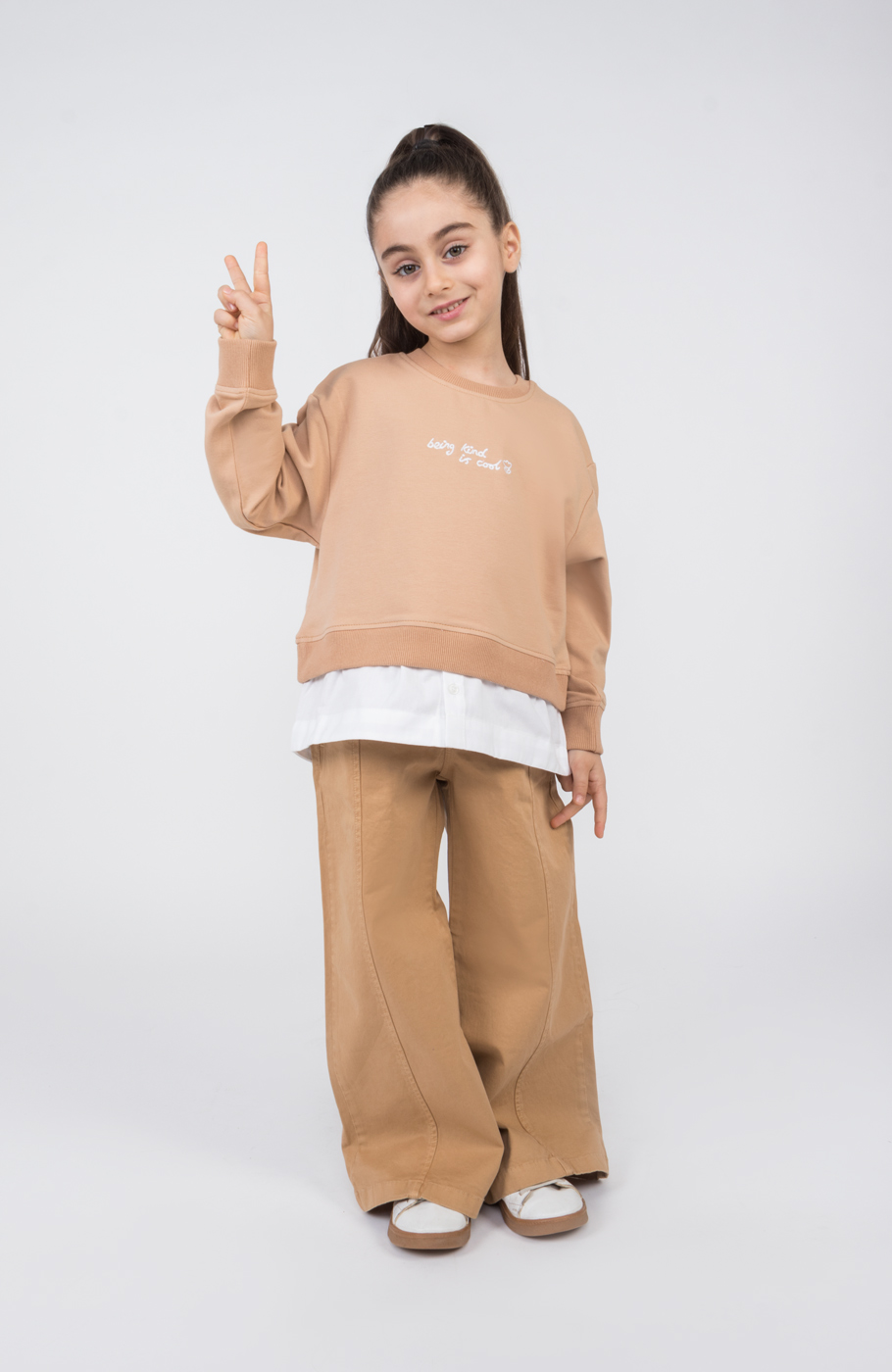 تیشرت آستین بلند دورس لایکرا و آکسفورد