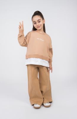 تیشرت آستین بلند دورس لایکرا و آکسفورد