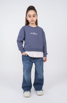 تیشرت آستین بلند دورس لایکرا و آکسفورد