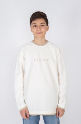 تیشرت آستین بلند یکرو پنبه کبربتی