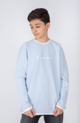 تیشرت آستین بلند یکرو پنبه کبربتی