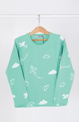 تیشرت آستین بلند و شلوار یکرولایکرا خواب