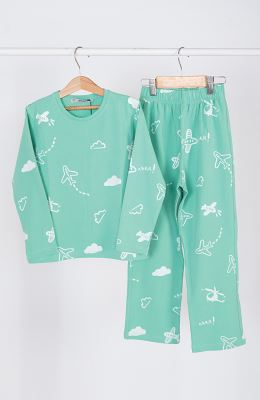 تیشرت آستین بلند و شلوار یکرولایکرا خواب