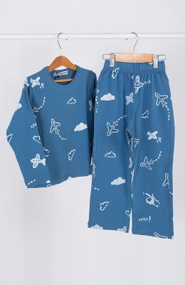 تیشرت آستین بلند و شلوار یکرولایکرا خواب