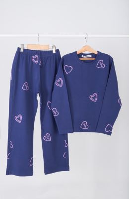 تیشرت آستین بلند و شلوار یکرولایکرا خواب