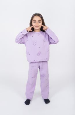 تیشرت آستین بلند و شلوار یکرولایکرا خواب