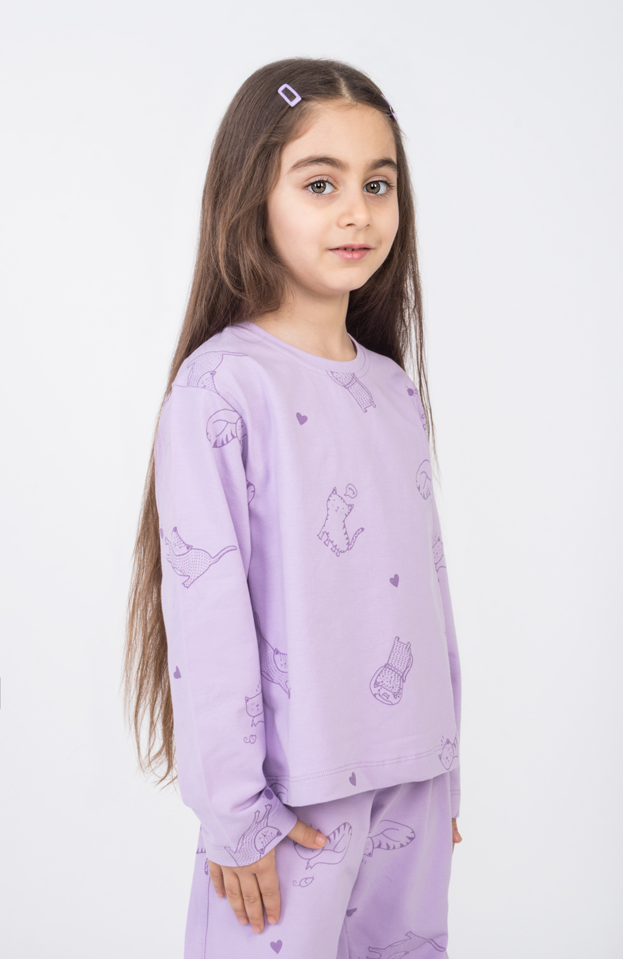 تیشرت آستین بلند و شلوار یکرولایکرا خواب