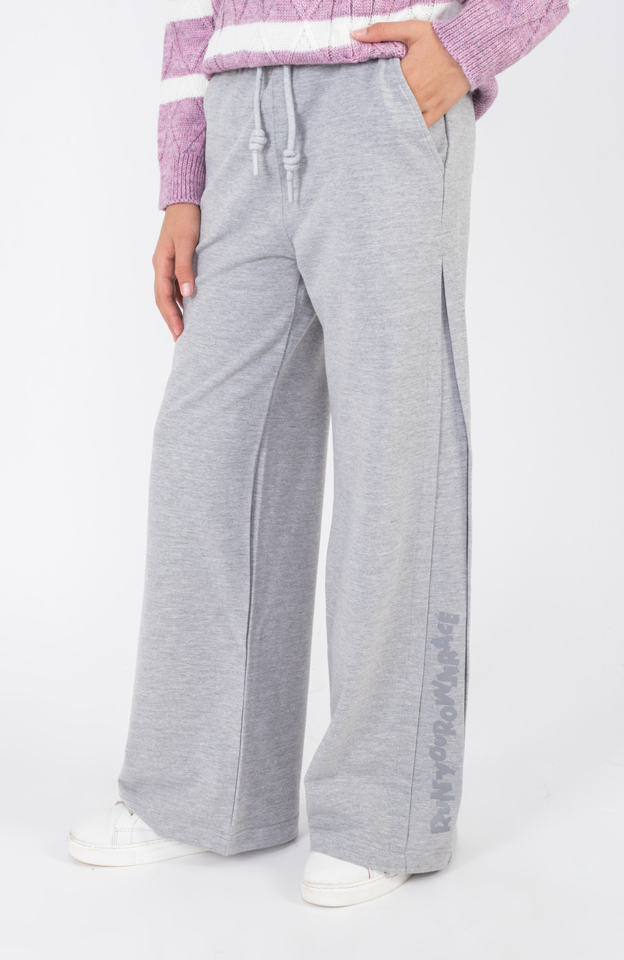 شلوار دورس لایکرا واید برش دار