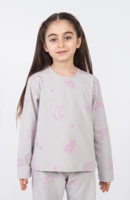 تیشرت آستین بلند و شلوار یکرولایکرا خواب