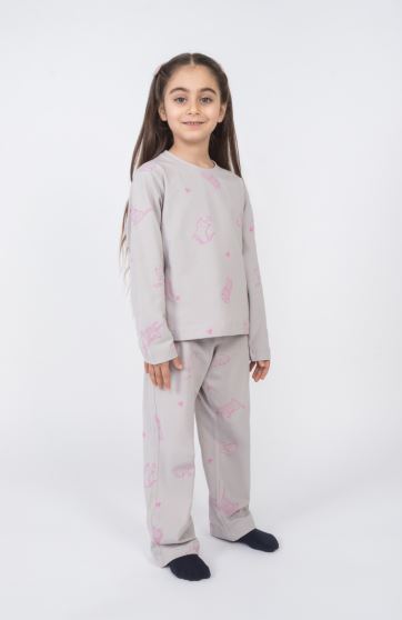 تیشرت آستین بلند و شلوار یکرولایکرا خواب