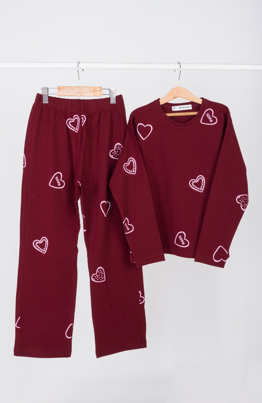 تیشرت آستین بلند و شلوار یکرولایکرا خواب