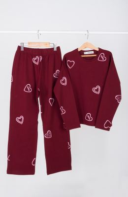 تیشرت آستین بلند و شلوار یکرولایکرا خواب