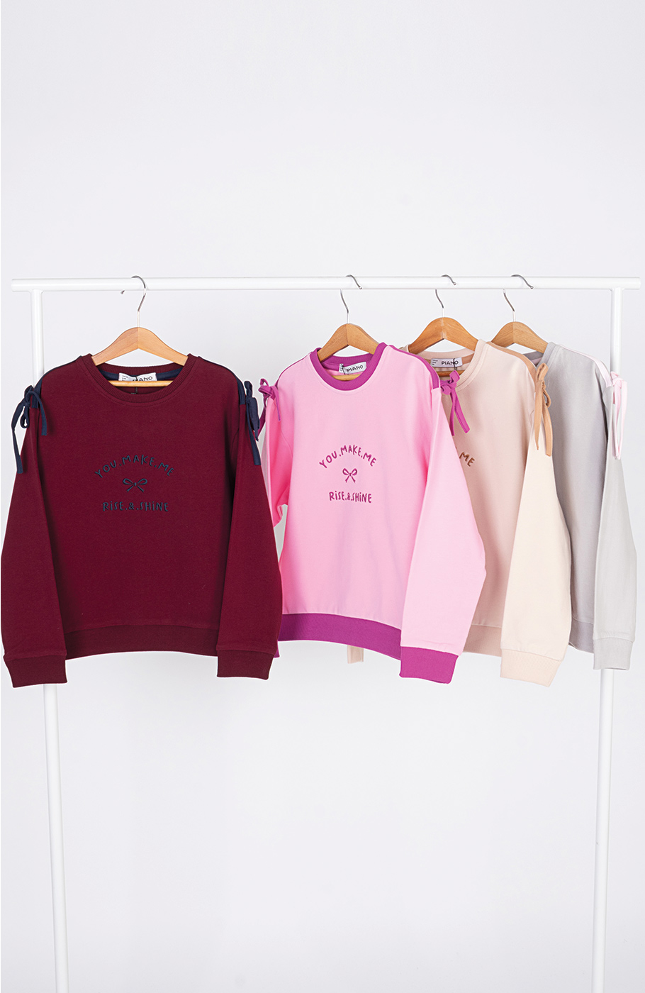 تیشرت آستین بلند دورس لایکرا پاپیونی