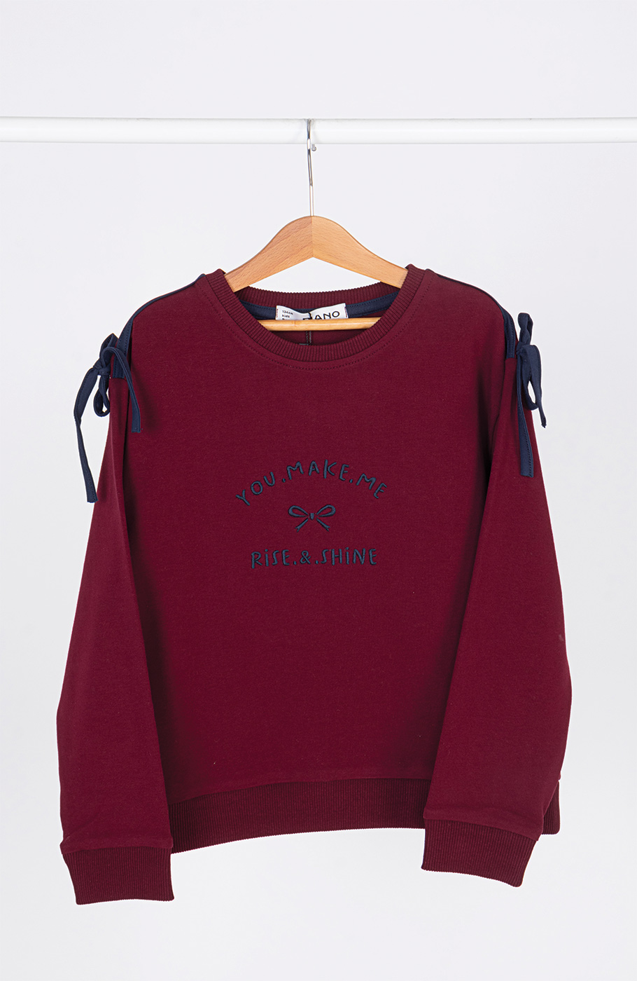 تیشرت آستین بلند دورس لایکرا پاپیونی