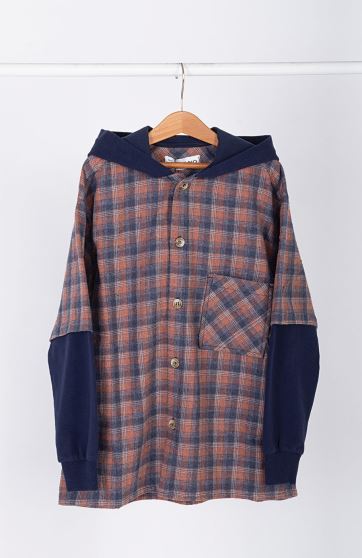 شکت فلانل و دورس لایکرا کلاه دار