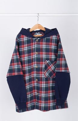 شکت فلانل و دورس لایکرا کلاه دار