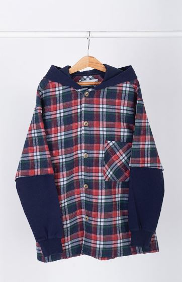 شکت فلانل و دورس لایکرا کلاه دار