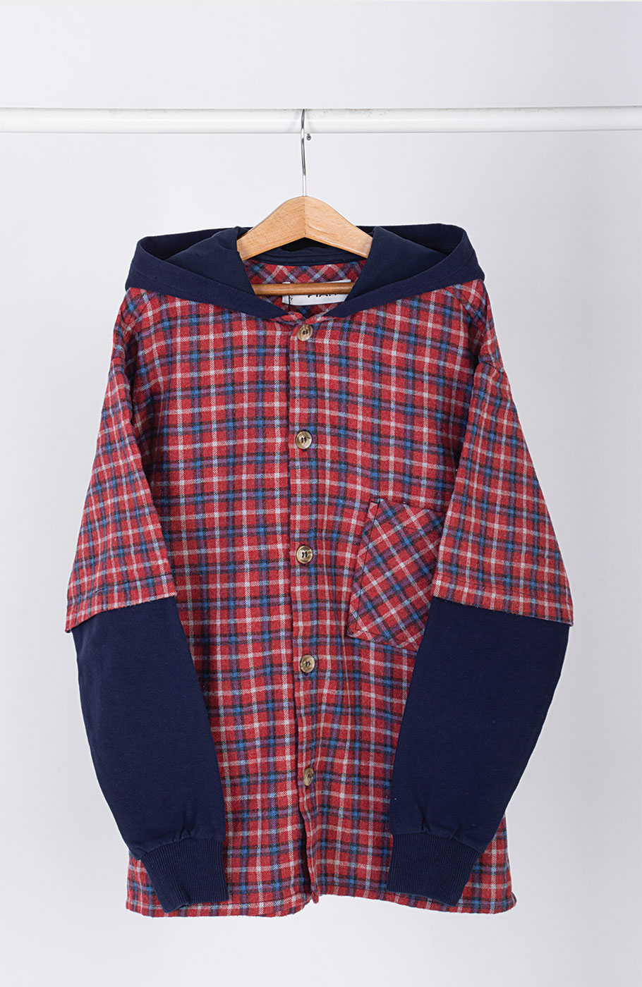 شکت فلانل و دورس لایکرا کلاه دار