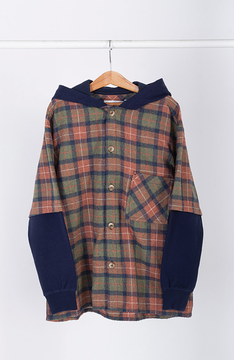 شکت فلانل و دورس لایکرا کلاه دار