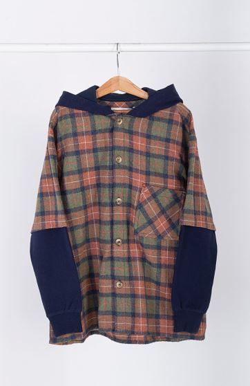 شکت فلانل و دورس لایکرا کلاه دار