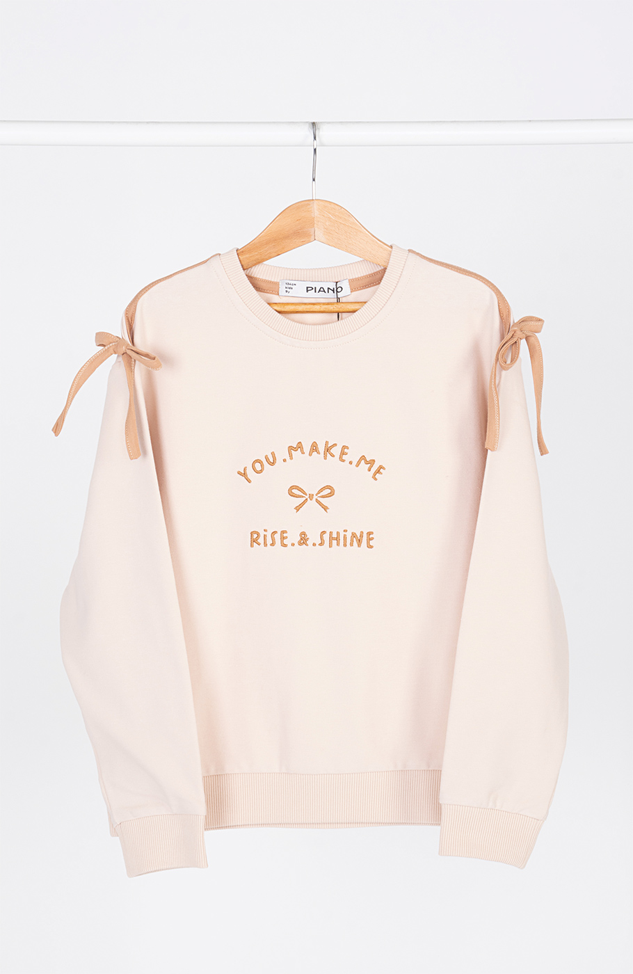 تیشرت آستین بلند دورس لایکرا پاپیونی