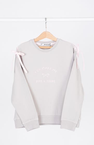 تیشرت آستین بلند دورس لایکرا پاپیونی