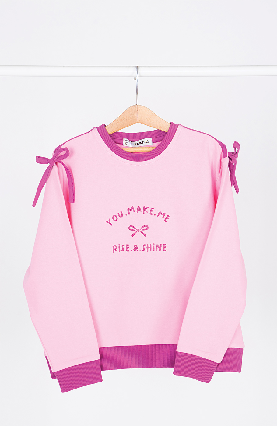 تیشرت آستین بلند دورس لایکرا پاپیونی