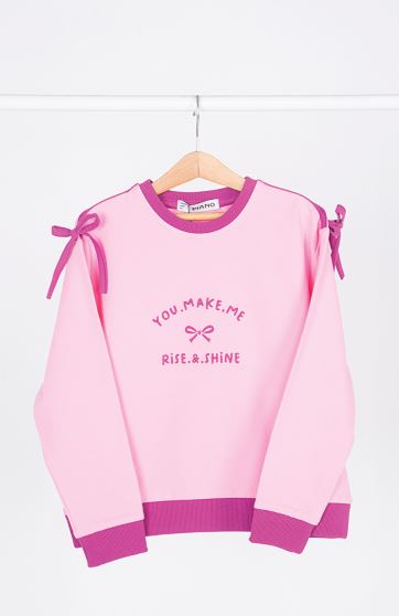 تیشرت آستین بلند دورس لایکرا پاپیونی