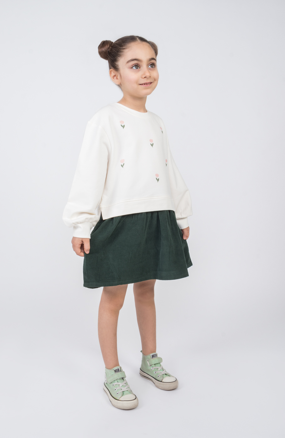 پیراهن آستین بلند دورس لایکرا و مخمل کبریتی