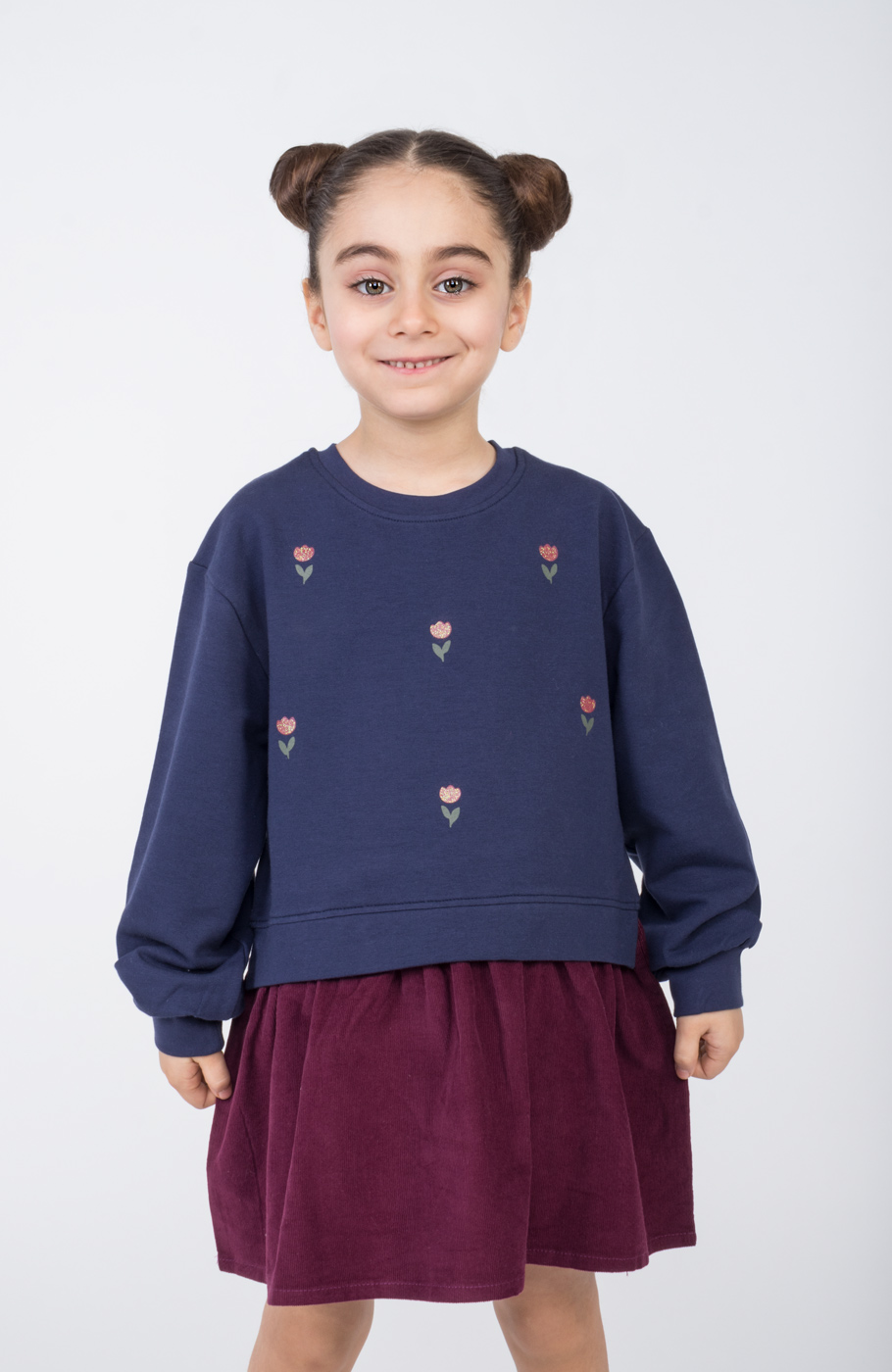 پیراهن آستین بلند دورس لایکرا و مخمل کبریتی