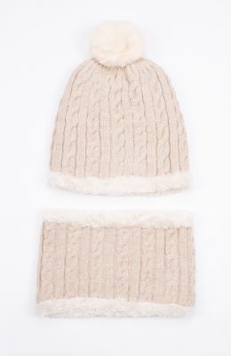 کلاه و رینگ بافت لبه خزه دار