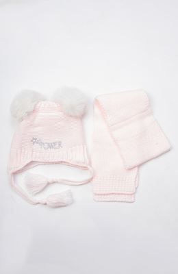 کلاه دو گوش و شال بافت