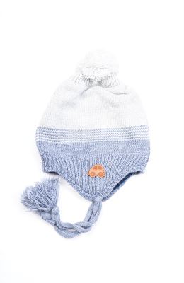 کلاه راه راه دو رنگ و شال بافت