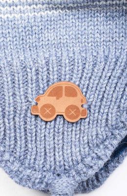 کلاه راه راه دو رنگ و شال بافت