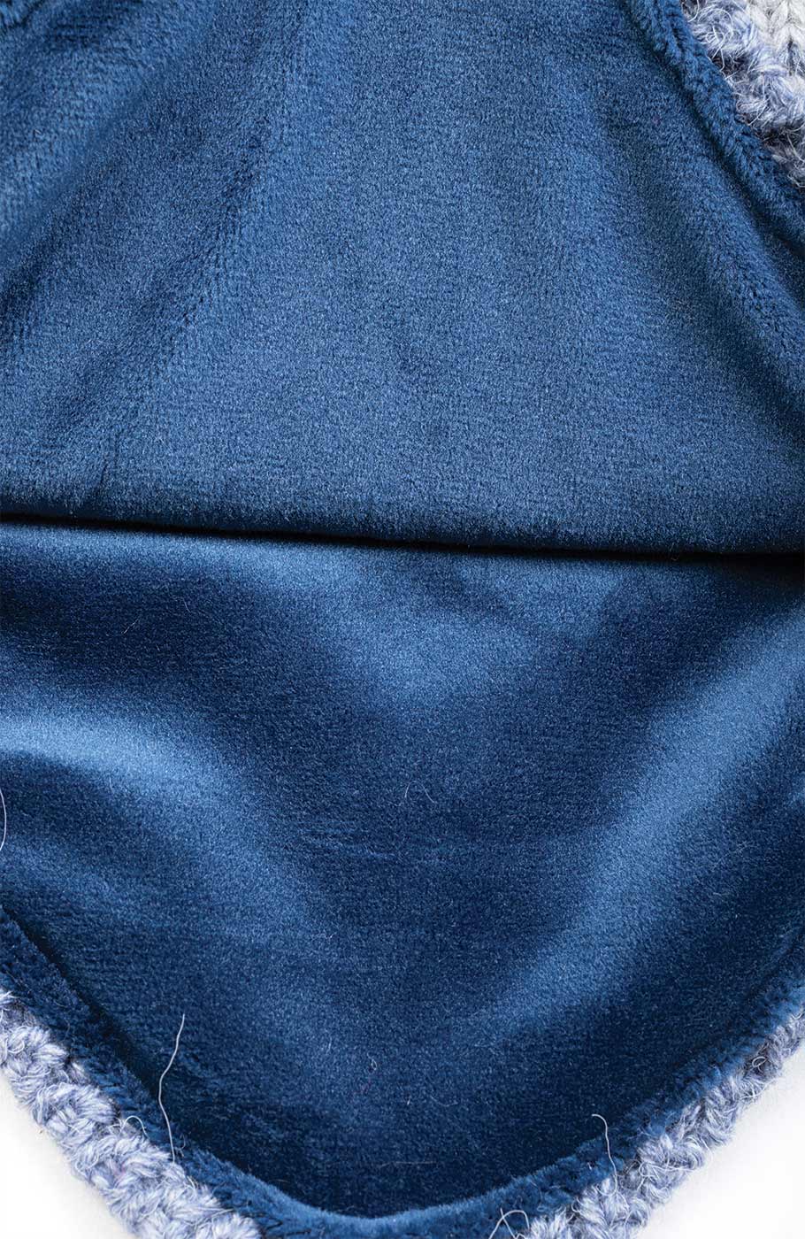 کلاه راه راه دو رنگ و شال بافت